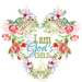 I Am God's Child floral heart wreath with saying.